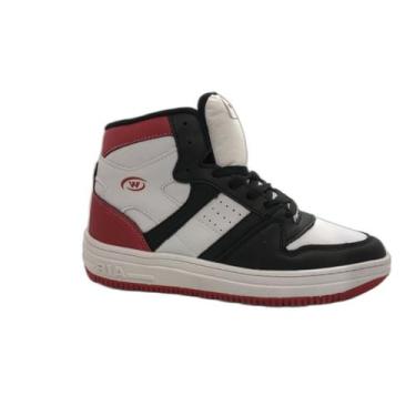 Imagem de Tênis Unissex Cano Alto Casual Mid Basquete Wonder 4057, 39, Preto, Br
