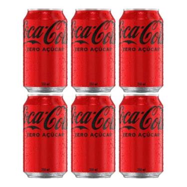 Imagem de Kit C/6 Refrigerante Coca-cola Zero Açúcar 350ml
