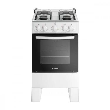 Imagem de Fogão 4 Bocas Preto com Mesa Inox Atlas Milão, Branco
