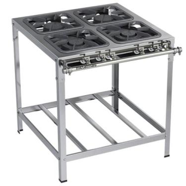 Imagem de Fogão 4 Bocas 30X30cm Gas Natural Baixa Pressao Perfil 6,5Cm - Metalma