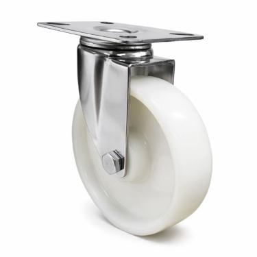 Imagem de Rodízio Industrial Giratório Inox 5 Polegadas Roda de Nylon 170kg Capacidade Master Roll