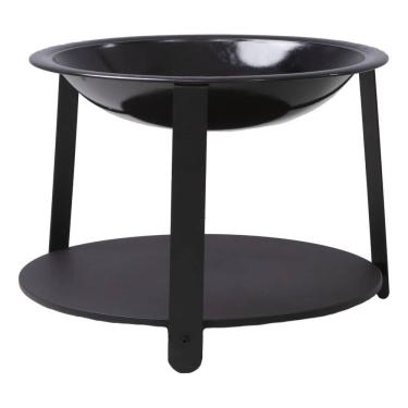 Imagem de Aquecedor Braseiro Redondo Externo A Lenha Preto 56x56x44cm