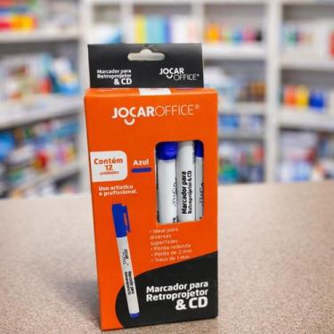 Imagem de Caixa com 12 Unidades de Marcador Permanente JocarOffice Ponta 2mm  Re