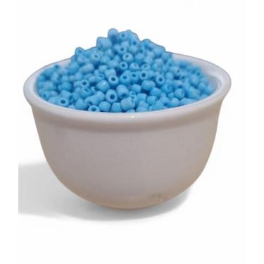 Imagem de Miçanga chinesa Opaco 6mm Pacote com 500 gramas - Generico, azul claro