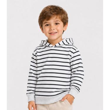 Imagem de Blusão Com Capuz Infantil Listrado Select Azul