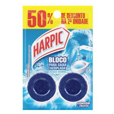 Imagem de Bloco Sanitário para Caixa Acoplada Harpic Marine 2 unidades 50% de De