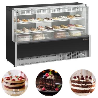 Imagem de Balcão Refrigerado Dupla Ação Com LED Para Bolos Confeitaria GPEA-175R Gelopar