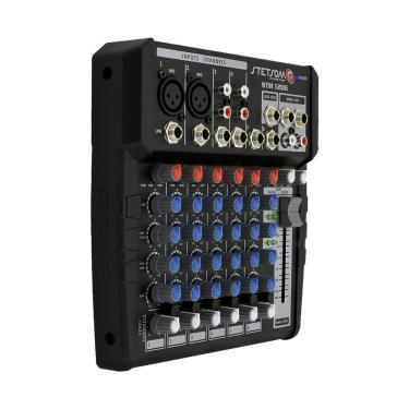Imagem de Mesa de Som STM1206 6 Canais Entradas XLR e TRS 1/4" Resposta 1Hz - 75KHz Stetsom