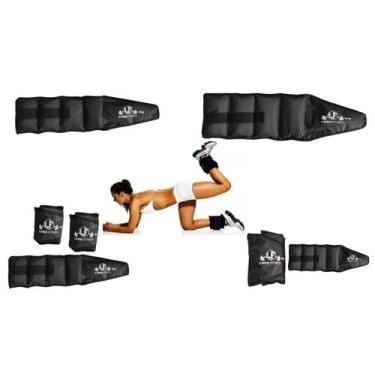 Imagem de 02 Pares Kit Funcional Caneleira Tornozeleira Academia Ginástica Muscu
