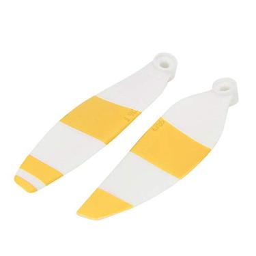 Imagem de Acessórios para Drones RC, Hélice RC Drone, Design Aerodinâmico Fácil de Instalar PC Drone de Redução de Ruído RC para DJI Mavic Mini(Faixa amarela de remo branco)