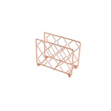 Imagem de PORTA GUARDANAPOS DE FERRO CROMADO ROSÉ 13,5x5x11cm