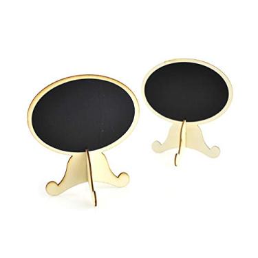 Imagem de Homeford Suporte de mesa oval para quadro-negro, 8,9 cm, 2 peças