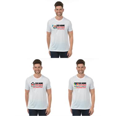 Imagem de Kit 10 Camisetas Profissões Estampada Frente e Costas