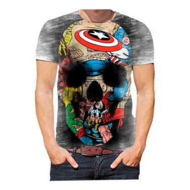Imagem de Camisa Camiseta Catrina Caveira Mexicana Avengers Hd 01 - Estilo Krake