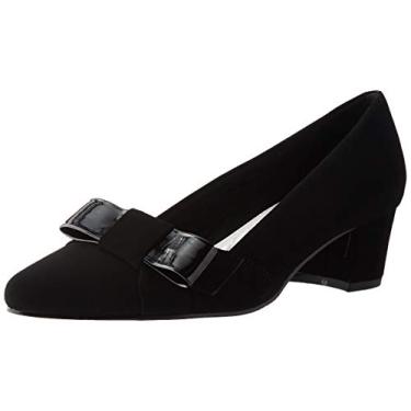Imagem de Easy Street Sapato feminino Triana, Camurça preta, 6 2W US