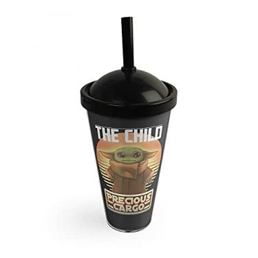 Imagem de Copo com Canudo Baby Yoda Star Wars The Child Precious Cargo