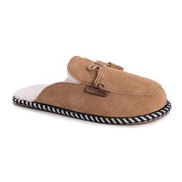 Imagem de MUK LUKS Pantufa feminina de couro Cosette Mule, Camelo, 37