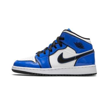 Imagem de Nike Jordan 1 Mid Signal Blue Grade School GS (4.5, Numeric_4_Point_5)