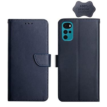 Imagem de For Motorola Moto G22 Genuine Leather Fingerprint-proof Horizontal Flip Phone Case