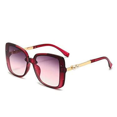 Imagem de Óculos de Sol Feminino Proteção UV Temperamento Pérola Óculos de Sol Street Shot Óculos de Sol Moda Versátil, 8, Tamanho Único