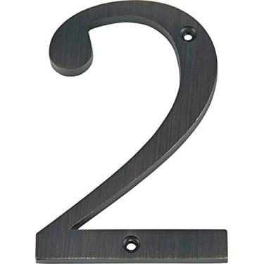 Imagem de Distinctions 843242 4" montagem alinhada bronze número de casa 2