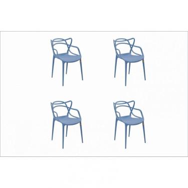 Imagem de Conjunto 4 Cadeiras Allegra  Rivatti Azul Caribe