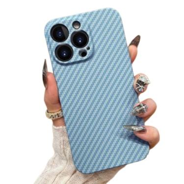Imagem de Capa para iPhone 14 Pro Max listrada sólida fina capa de telefone fibra de carbono padrão bloco de cores iPhone 14 12 11 13 Pro Max XS XR capa protetora (azul, iPhone Xs Max)