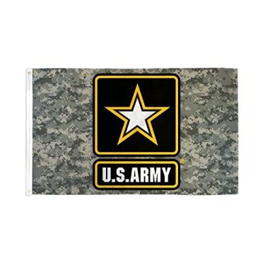Imagem de AZ FLAG Bandeira camuflada de estrela do exército americano 3' x 5' - Bandeiras do exército dos EUA 90 x 150 cm - Banner 3x5 pés