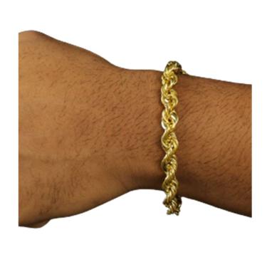 Imagem de Pulseira 8mm Elo Bainano moeda antiga nao enferruja