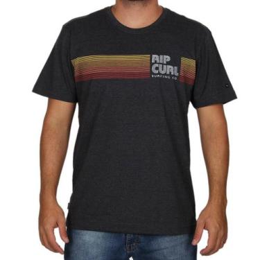 Imagem de Camiseta Estampada Rip Curl Big Stripe - Chumbo