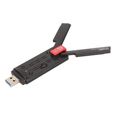 Imagem de Adaptador WiFi USB, Adaptador de Rede Sem Fio de Banda Dupla Com Dongle WiFi de Antena Dupla de Alto Ganho de 3dBi para Telefones Celulares, Tablets, Laptops
