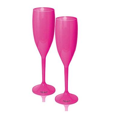 Imagem de Kit 2 Taças Champagne 170ml Rosa Acrílico