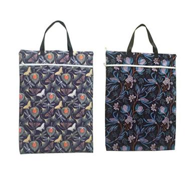 Imagem de 2 sacos grandes para pendurar fraldas de pano molhado/seco para fraldas reutilizáveis ou lavanderia (LG2)