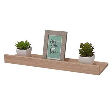 Imagem de Prateleira Porta Quadros 50 x 15cm Carvalho Suporte Invisível