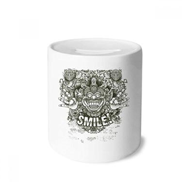 Imagem de DIYthinker Caixa de dinheiro monstro estilo chinês, porta-moedas de cerâmica, presente de cofrinho