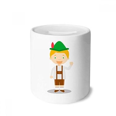 Imagem de DIYthinker Porta-moedas de cerâmica marrom verde desenho Alemanha porta-moedas porta-moedas presente