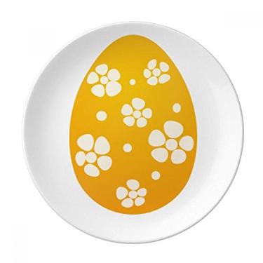 Imagem de Prato decorativo de porcelana para decoração de ovo amarelo Festival da Religião da Páscoa