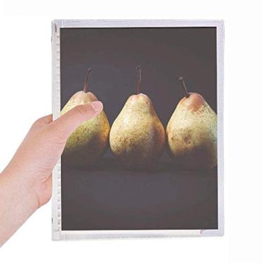 Imagem de Caderno com imagem de frutas temperadas Fresh Pear, diário de folhas soltas recarregável