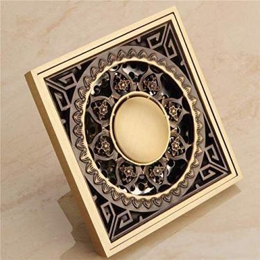 Imagem de Piso ralo em aço inoxidável espesso, ralo ralo ralo ralos filtro chuveiro piso ralo cobre quadrado ralo piso desodorante autovedante