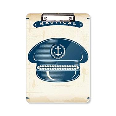 Imagem de Sailor Hat Navigation Military Ocean Prancheta pasta, bloco de escrita A4