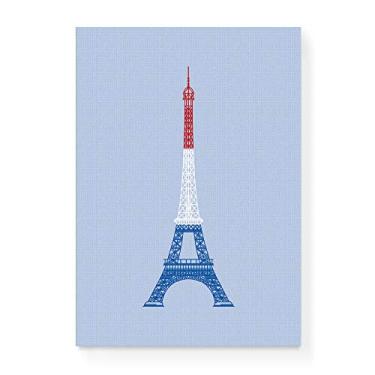 Imagem de Arte Maníacos Quadro Decorativo em Tela Canvas Torre Eiffel Colorida - 23x16,25cm