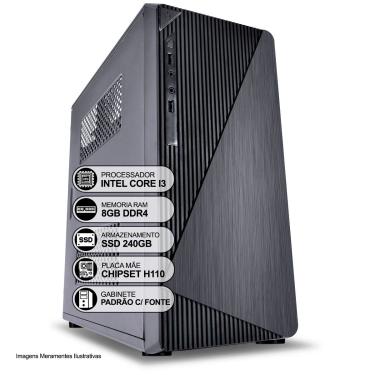Imagem de Computador Desktop, Intel Core I3-6100 3.70 GHz, 8GB RAM DDR4, SSD 240GB, HDMI