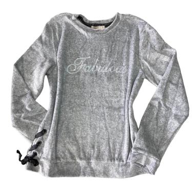 Imagem de Blusa De Frio Moletom Menina Veludo Estilosa Top-Feminino