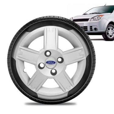 Imagem de Calota Ford Fiesta aro 14 2008 2009 2010 prata Emb prata