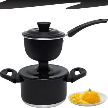 Imagem de Cuscuzeira De Alumínio Panela Cuscuzeiro 800 ML Nordestina Peito De Moça