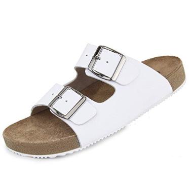 Imagem de Sandalia Masculina Birken de couro, forrada em couro 089 (Branco, BR, Adulto, Numérico, 38)