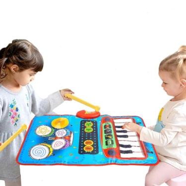 2 Pcs piano musical do bebê, dança dobrável, Brinquedos musicais