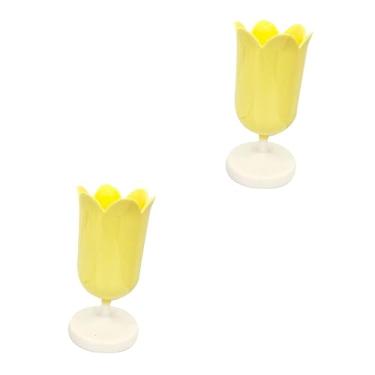 Imagem de TEHAUX 2 Peças Caixa De Acessórios De Escritório Porta-Lápis Para Mesa Material De Escritório Organizador De Mesa Porta-Canetas Para Mesa Amarelo Organizadores De Mesa De Armazenamento E