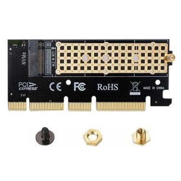 Imagem de Adaptador Placa PCIe para SSD M.2 NVMe - Suporte x4/x8/x16, PCI Express 3.0/4.0, 64Gbps - Conversor Alta Velocidade para SSD M2 NVME