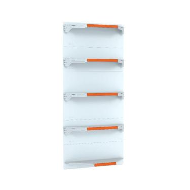 Imagem de Kit 5 Bandejas Para Gondola Canto 202 Fit 40/60 Branco Pe La